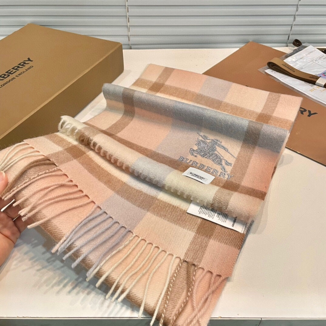 CLASSIC CHECK SCARF 180 CM IN COLORFUL CASHMERE 408963 mysite