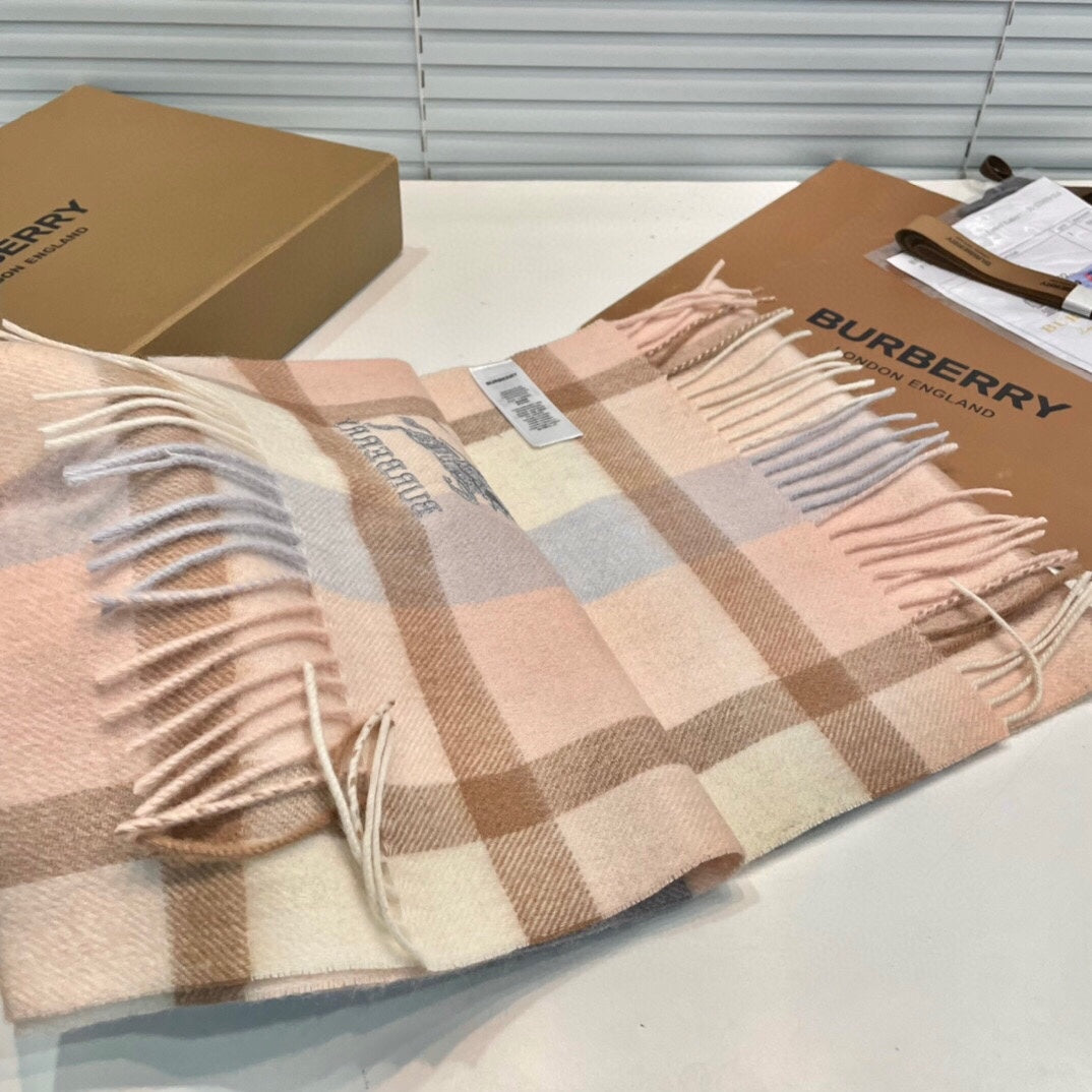 CLASSIC CHECK SCARF 180 CM IN COLORFUL CASHMERE 408963 mysite