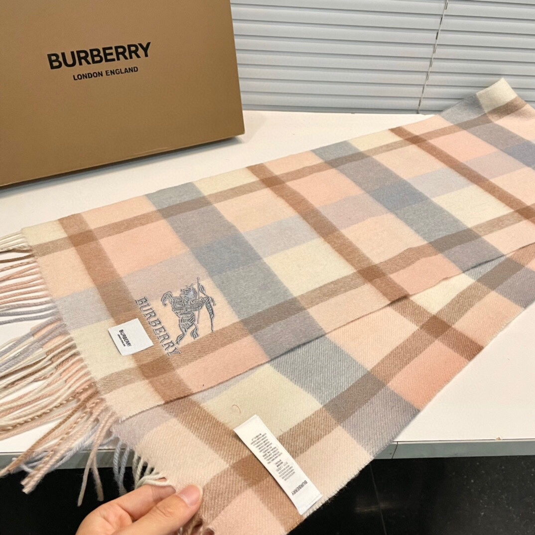 CLASSIC CHECK SCARF 180 CM IN COLORFUL CASHMERE 408963 mysite