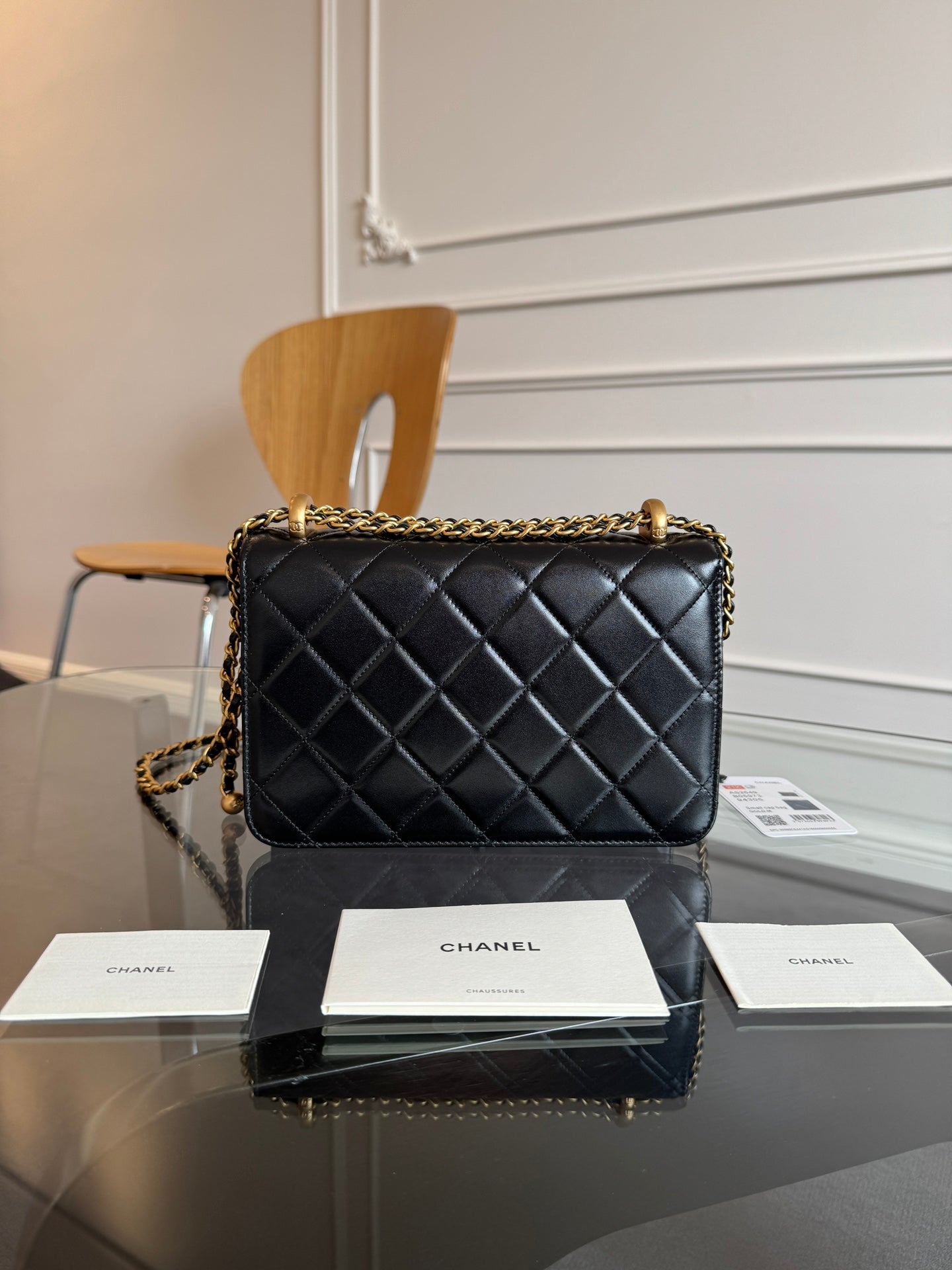 Mini Flap 22cm Black Lambskin Gold Hardware mysite