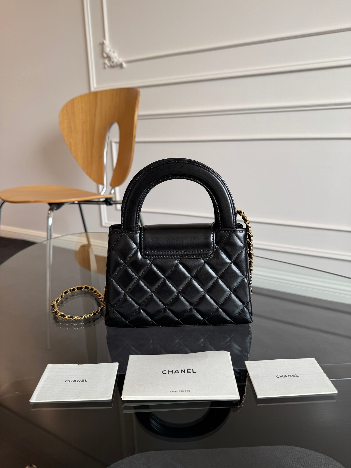 KELLY SHOPPING BAG 19 IN BLACK CALFSKIN GOLD HARDWARE mysite