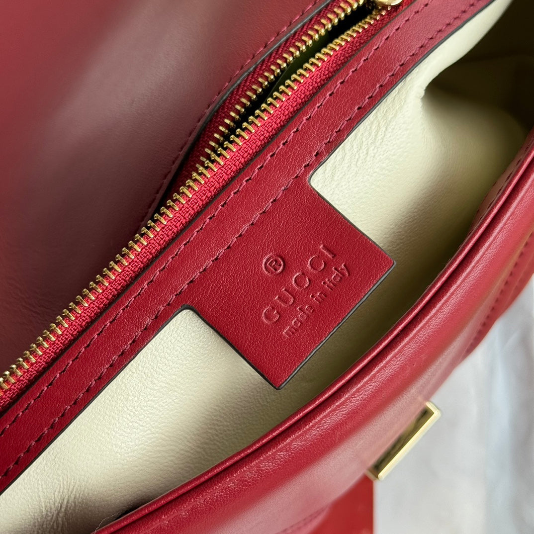 gg marmont 26cm dark red calfskin gold hardware mysite