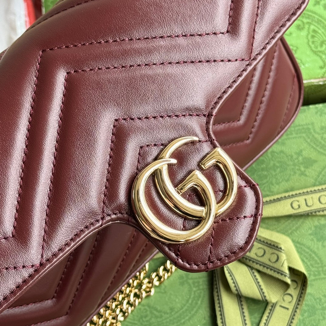 gg marmont 26cm cherry red calfskin gold hardware mysite