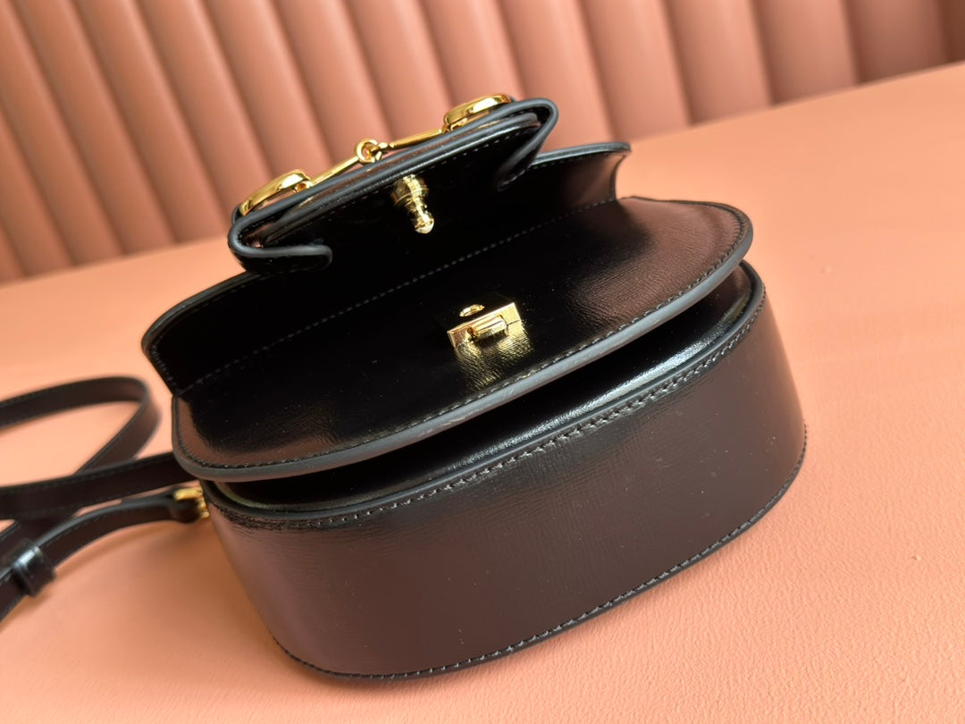 Gucci Horsebit Bag Black Leather 239811 mysite