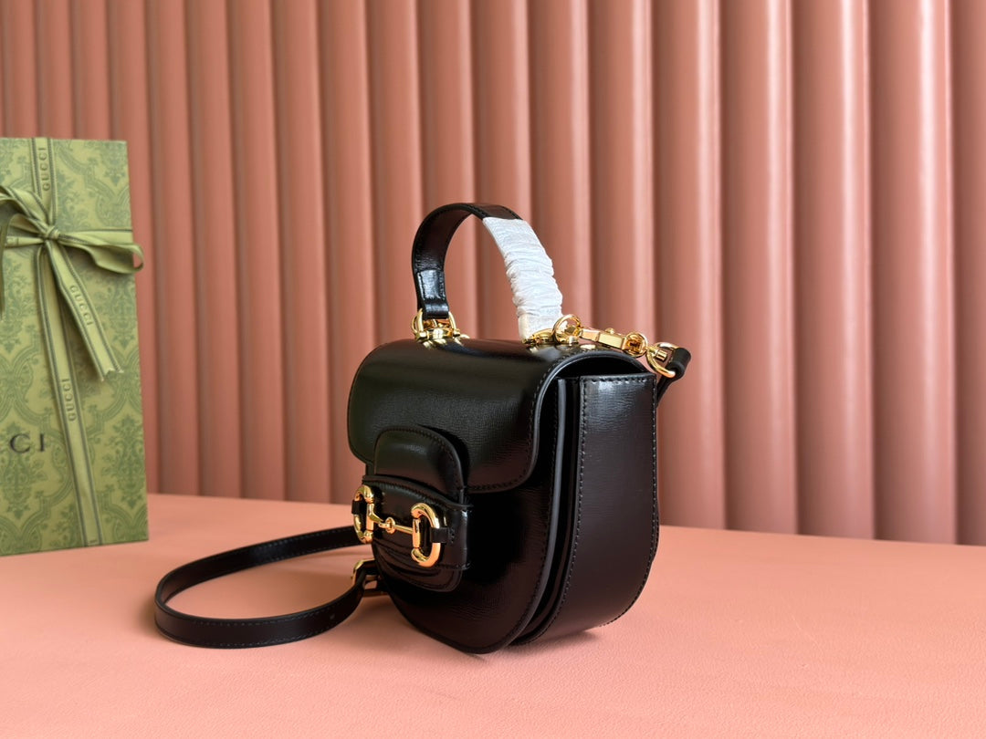 Gucci Horsebit Bag Black Leather 239811 mysite