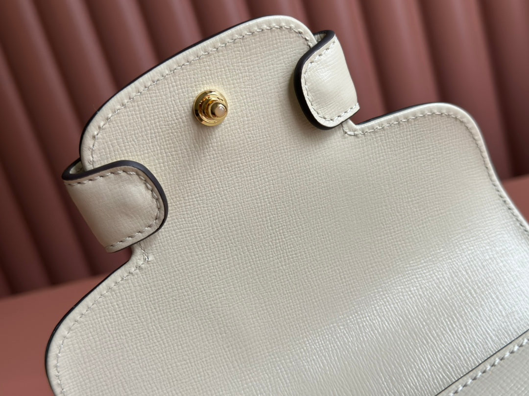 Gucci Horsebit Bag White Leather 239812 mysite