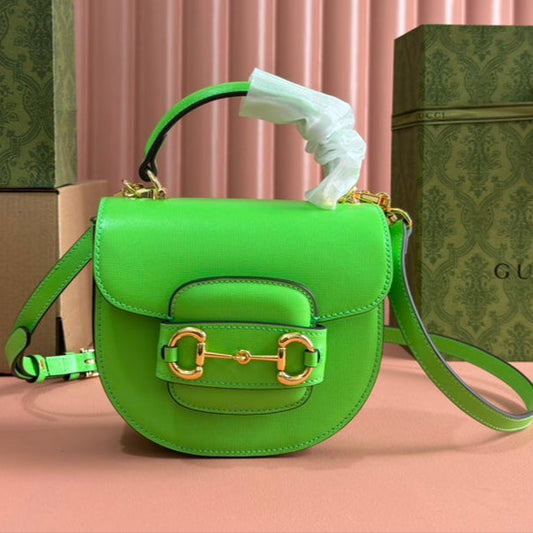 Gucci Horsebit Bag Green Leather 239807 mysite