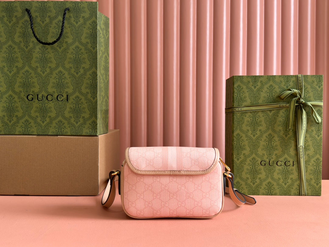Gucci Ophidia 19cm Bag Pink Canvas 239919 mysite