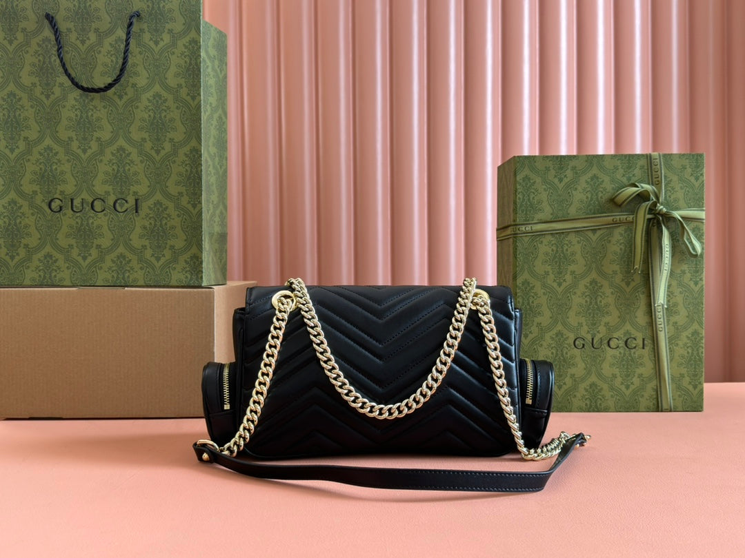 Gucci Marmont Bag Black Leather 244247 mysite