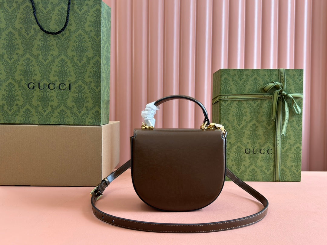 Gucci Horsebit Bag Brown Leather 239817 mysite
