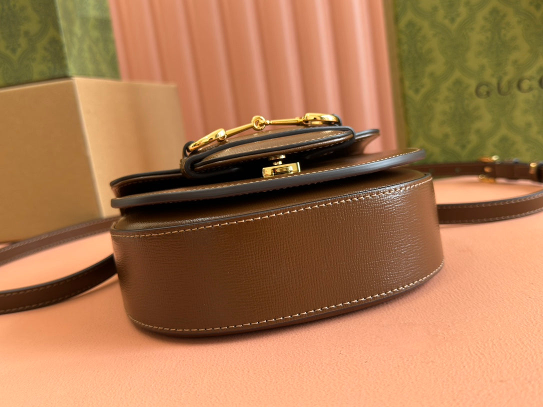 Gucci Horsebit Bag Brown Leather 239817 mysite