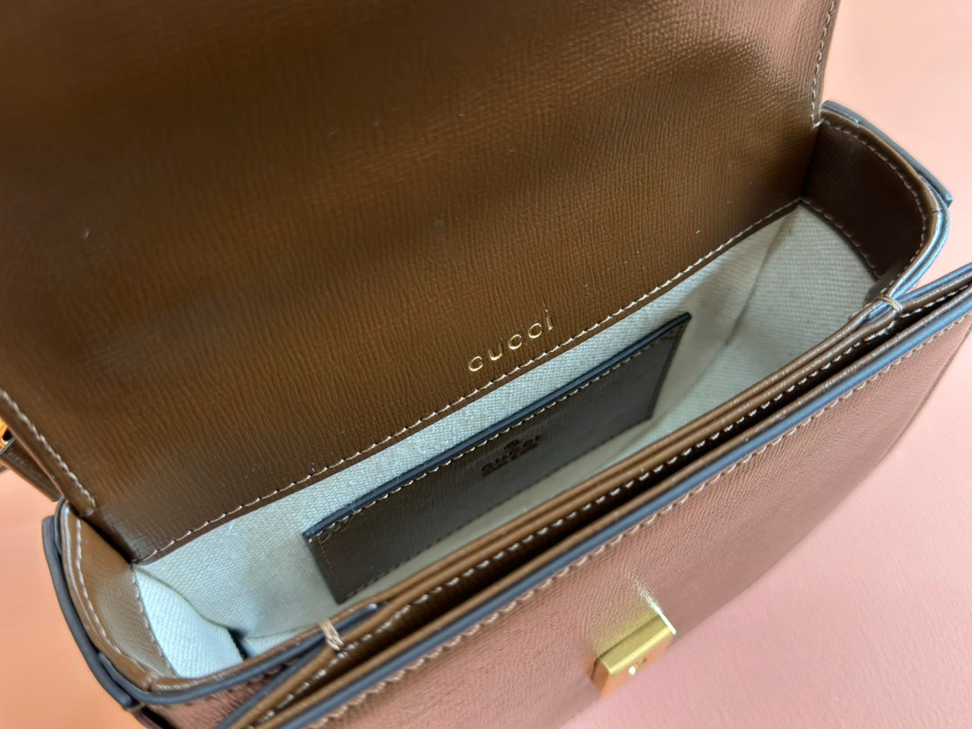 Gucci Horsebit Bag Brown Leather 239817 mysite