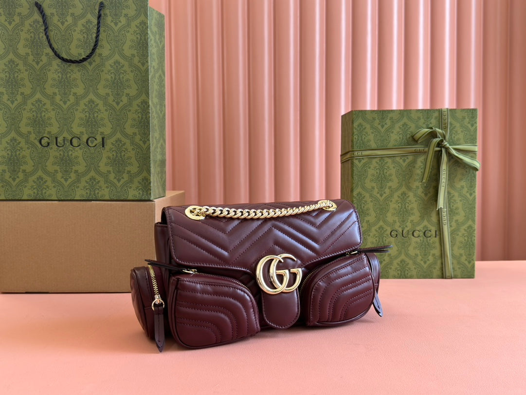 Gucci Marmont Bag Rosso Ancora Red Leather 244246 mysite