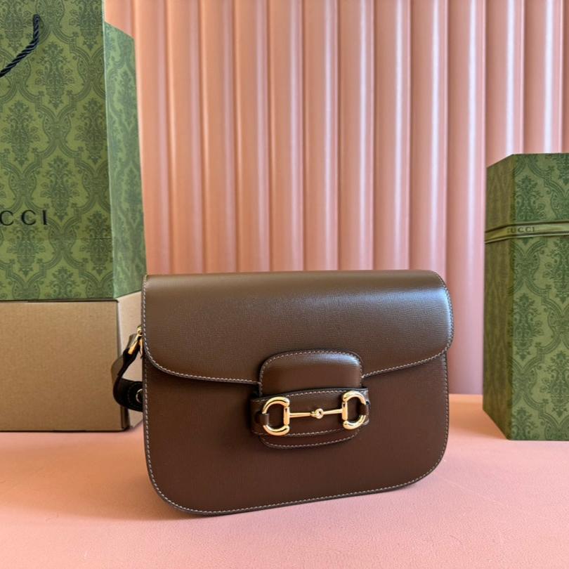 GG 1955 Horsebit Mini Bag 20cm Brown Calfskin Gold Hardware mysite