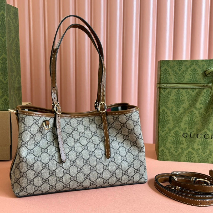 Gucci Ophidia 31cm Bag Ebony Brown Canvas 248566 mysite