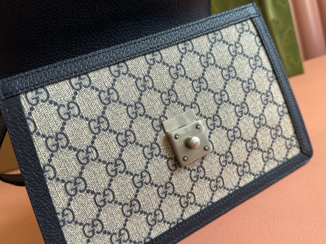 Gucci Ophidia 25cm Bag Ebony Black Canvas Leather 248493 mysite