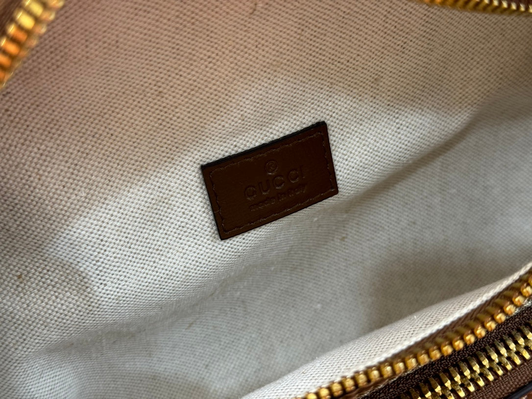 Gucci Interlocking G belt bag Brown mix Ebony Leather Canvas 248164 mysite