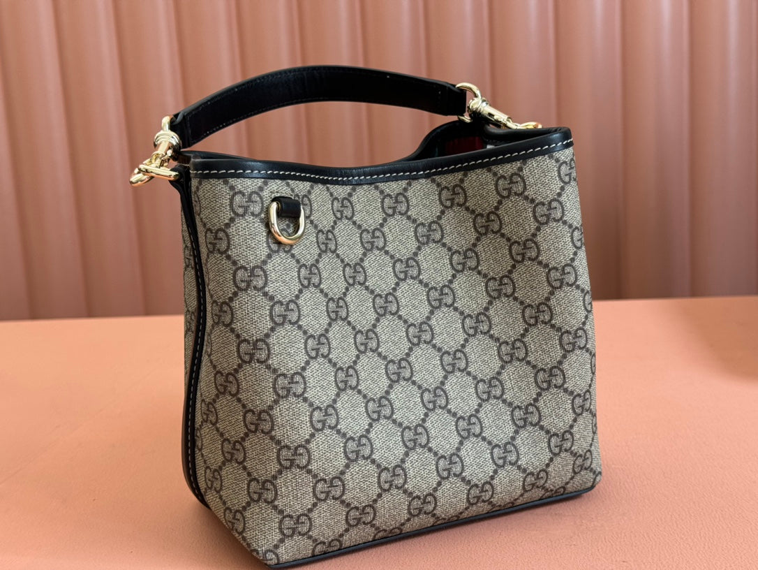 Gucci Ophidia 20.5cm Bag Ebony Black Canvas 248560 mysite