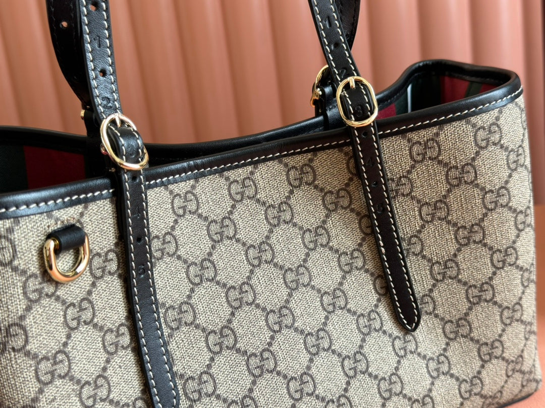 Gucci Ophidia 31cm Bag Ebony Black Canvas 248556 mysite