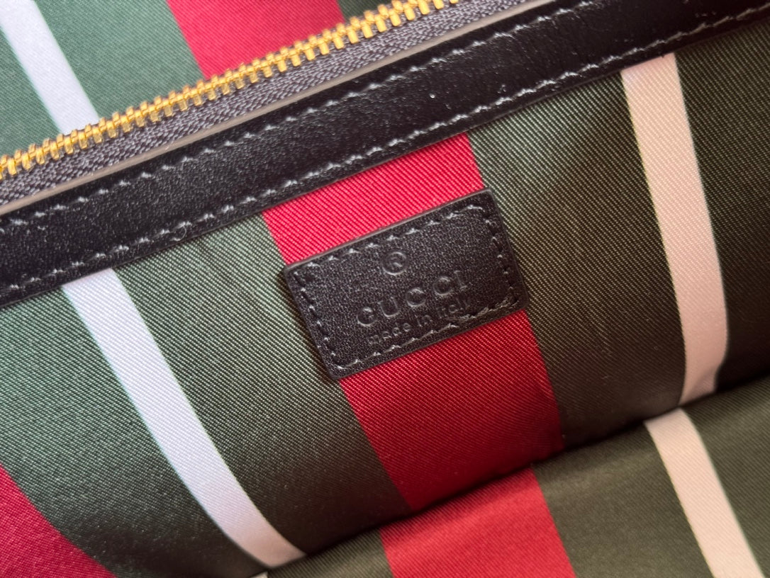 Gucci Ophidia 31cm Bag Ebony Black Canvas 248556 mysite