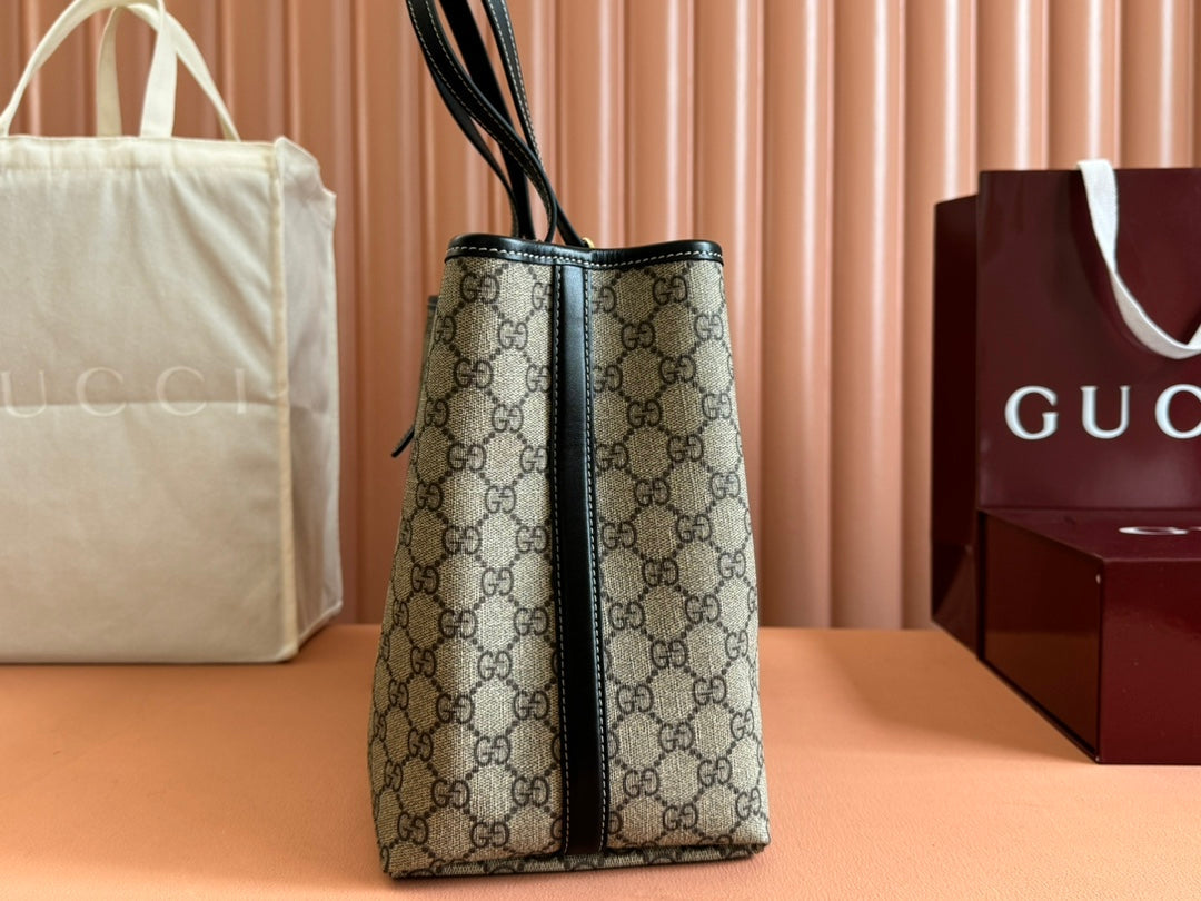 Gucci Ophidia 36cm Bag Ebony Black Canvas 248557 mysite