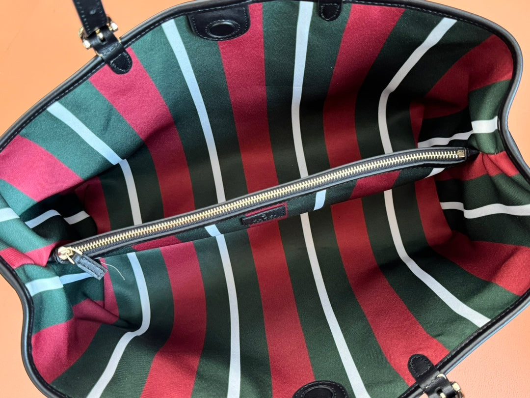 Gucci Ophidia 36cm Bag Ebony Black Canvas 248557 mysite