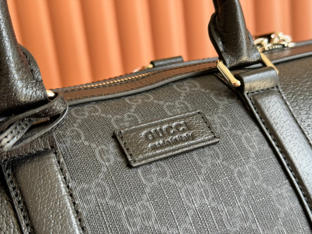 Gucci Duffle Bag 44 Black Canvas 239956 mysite