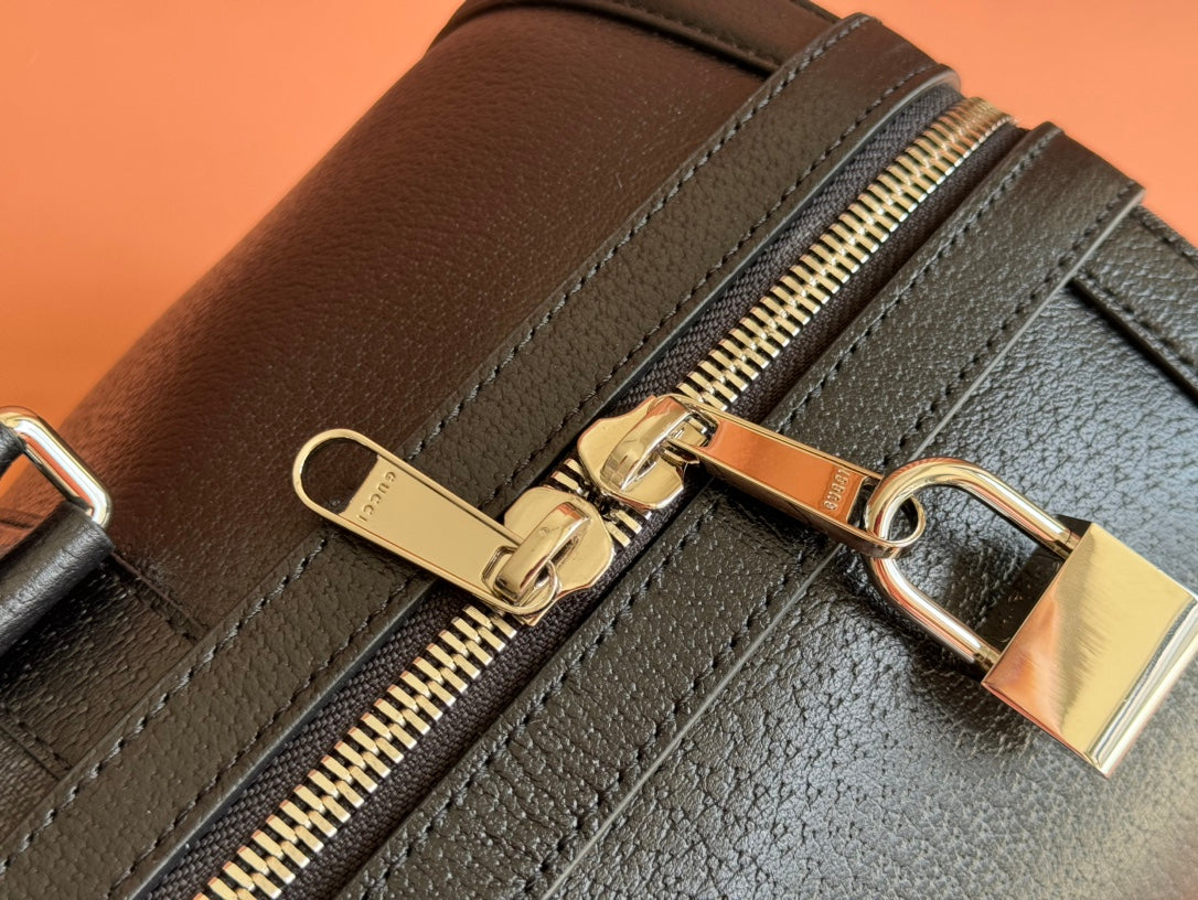 Gucci Duffle Bag 44 Black Canvas 239956 mysite