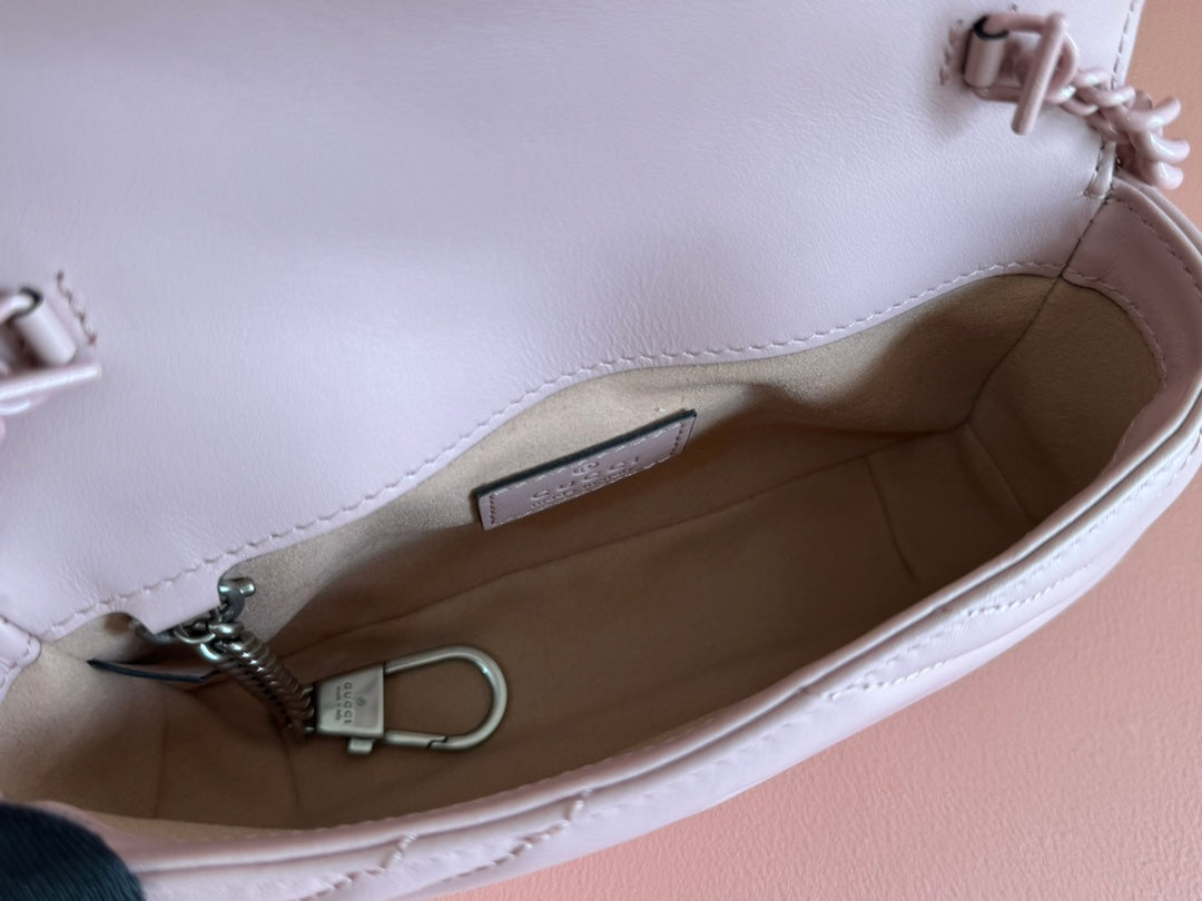 Gucci GG Marmont 16.5 Bag All Pink Calfskin 248346 mysite