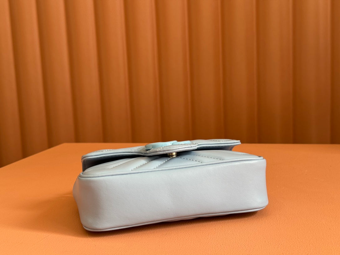 Gucci GG Marmont 16.5 Bag All Blue Calfskin 248349 mysite