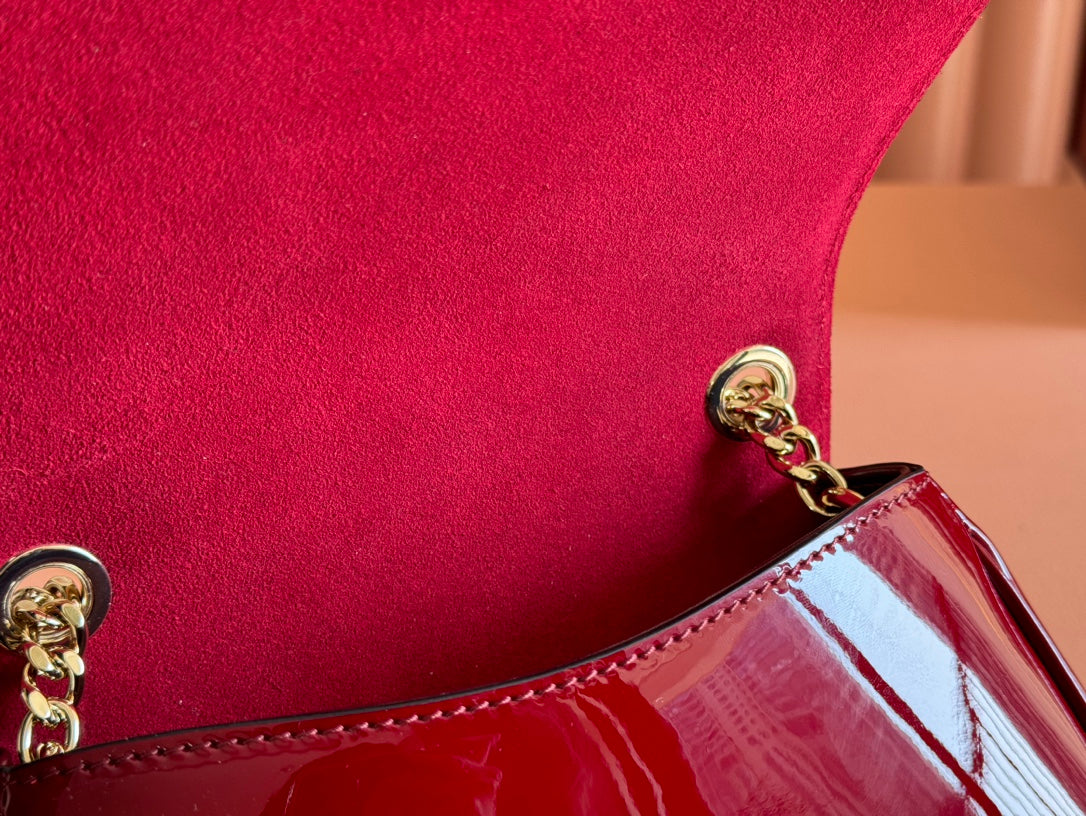 Gucci Blondie Bag Rosso Ancora Red Patent Leather mysite