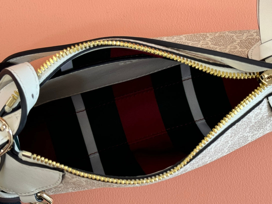 Gucci Ophidia 24.5cm Bag Beige White Canvas 239670 mysite
