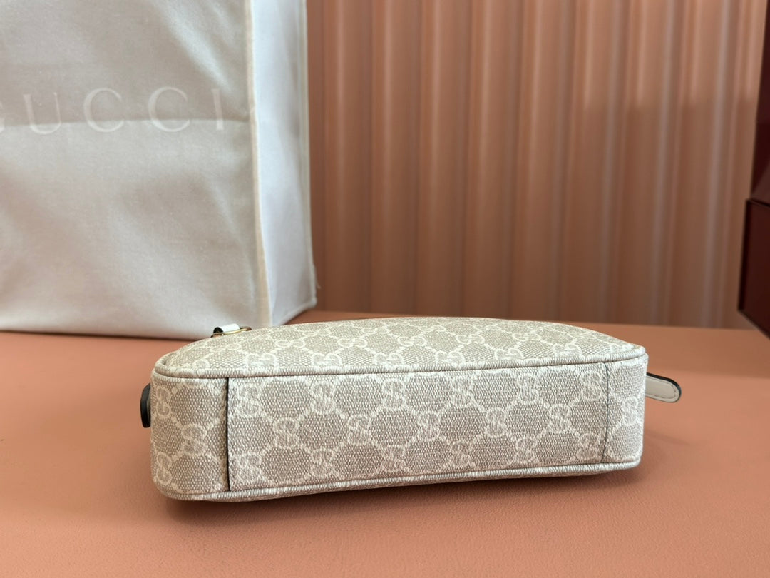 Gucci Ophidia 24.5cm Bag Beige White Canvas 239670 mysite
