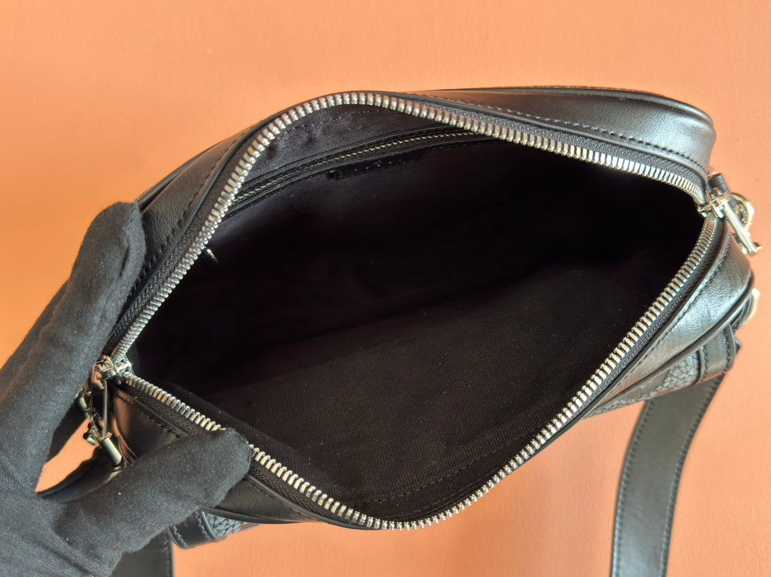 Gucci Waistbag Grey mix Black Leather 248428 mysite