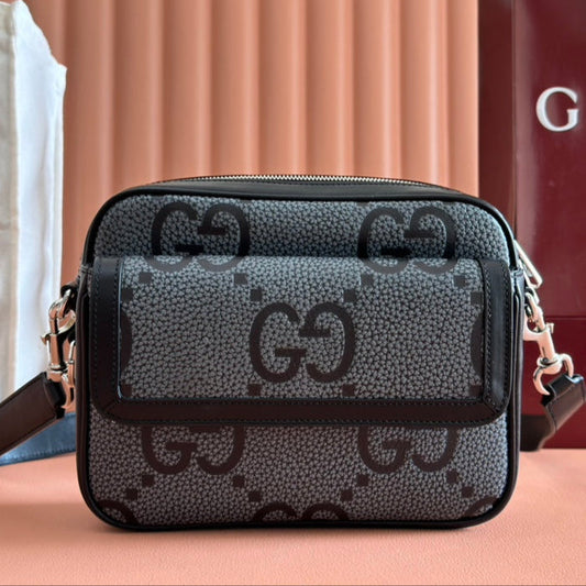 Gucci Waistbag Grey mix Black Leather 248428 mysite