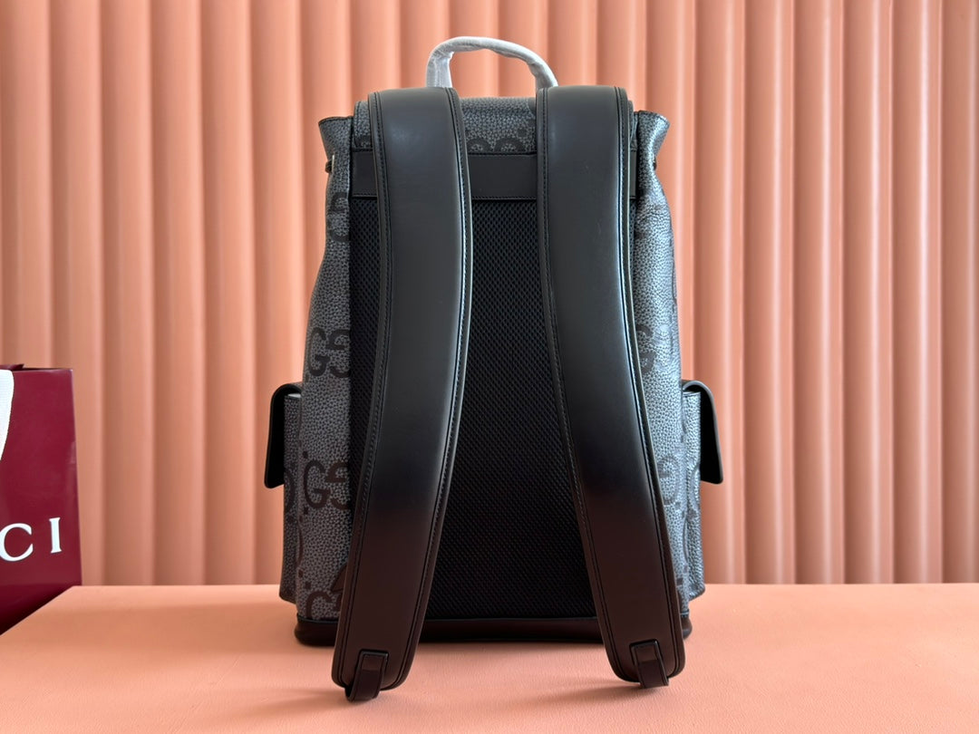 Gucci Backpack Grey mix Black Leather 248429 mysite