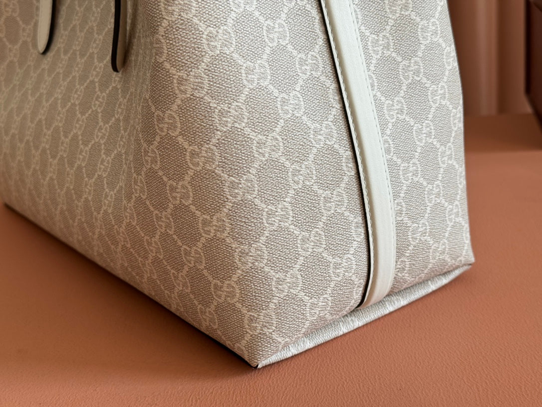 Gucci Ophidia 38cm Bag Beige White Canvas 244550 mysite