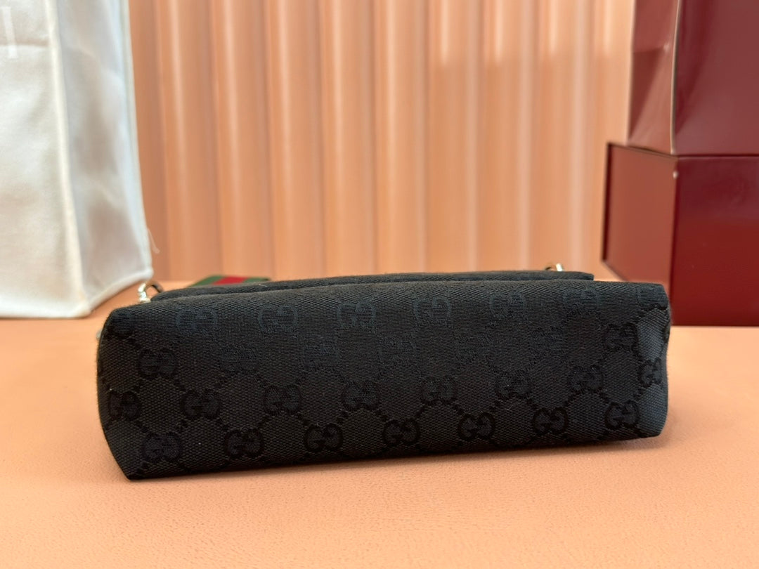 Gucci Bag Black Canvas Leather 248452 mysite