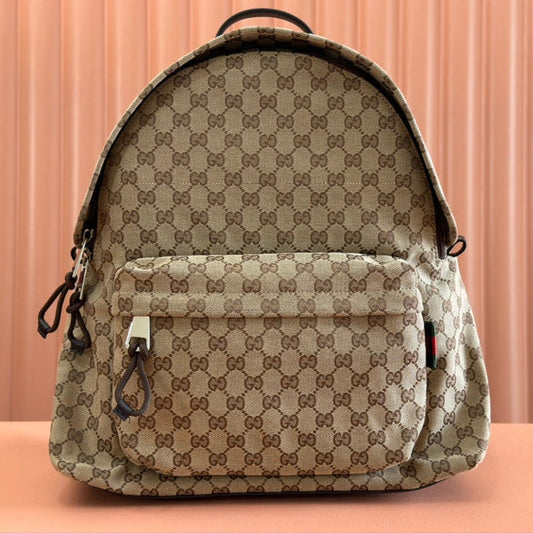 Gucci Backpack Beige mix Brown Canvas Leather 248446 mysite