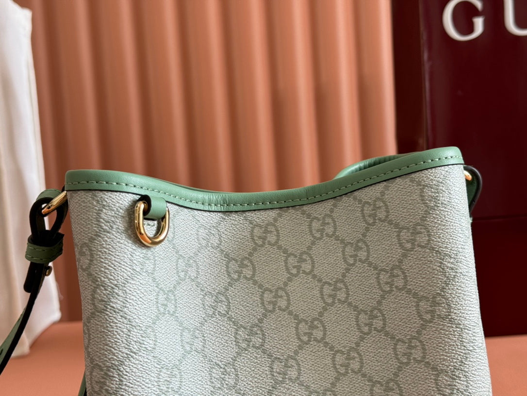 Gucci Ophidia 20.5cm Bag Green Canvas 244363 mysite