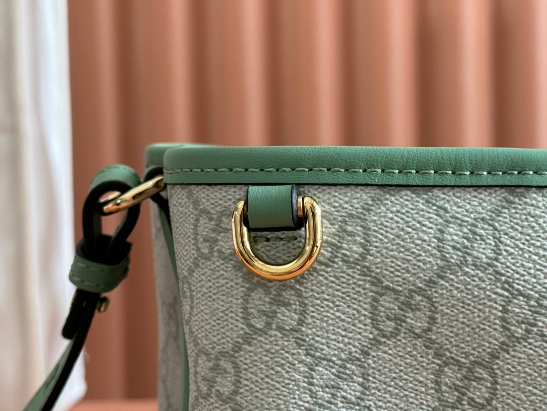 Gucci Ophidia 20.5cm Bag Green Canvas 244363 mysite