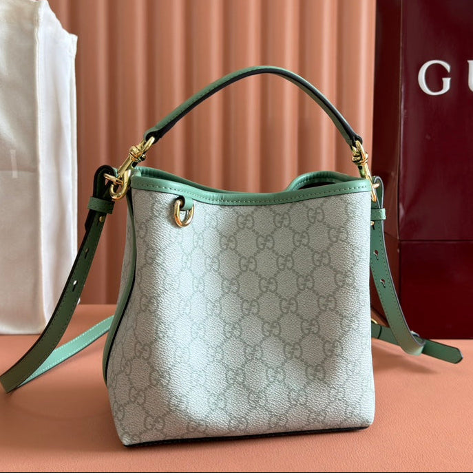 Gucci Ophidia 20.5cm Bag Green Canvas 244363 mysite