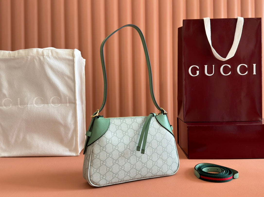 Gucci Ophidia 24.5cm Bag Green Canvas 244369 mysite