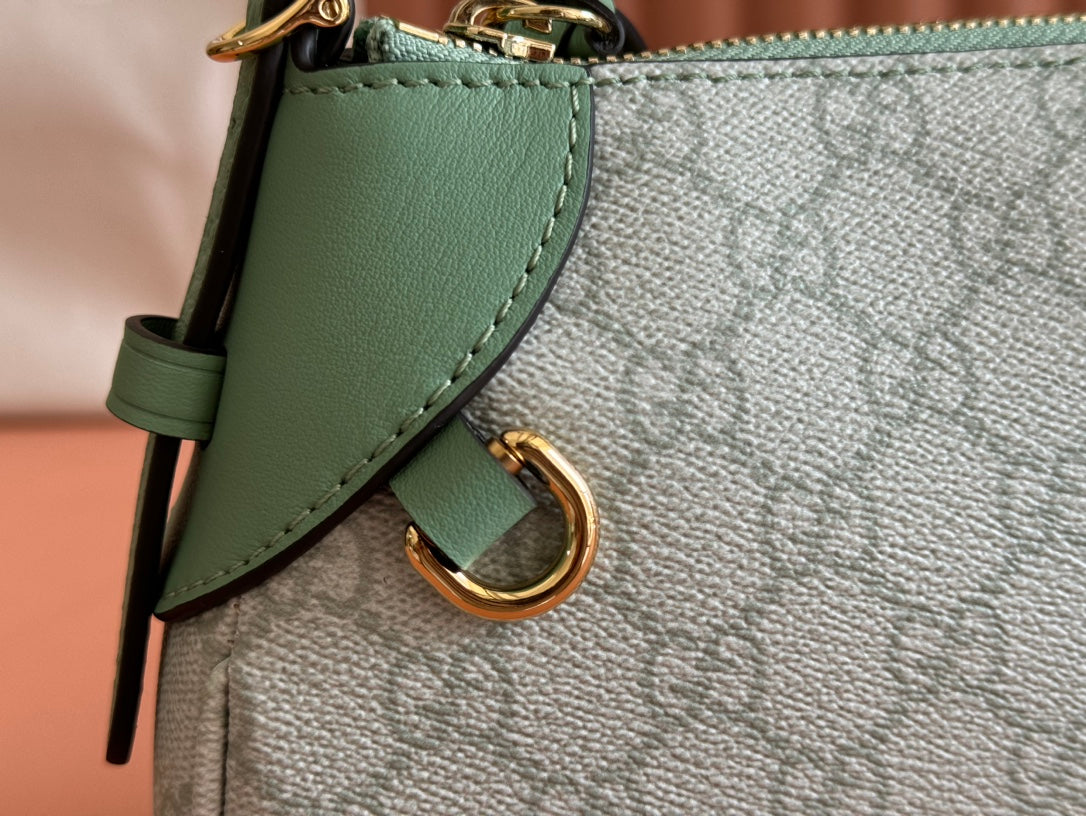 Gucci Ophidia 24.5cm Bag Green Canvas 244369 mysite