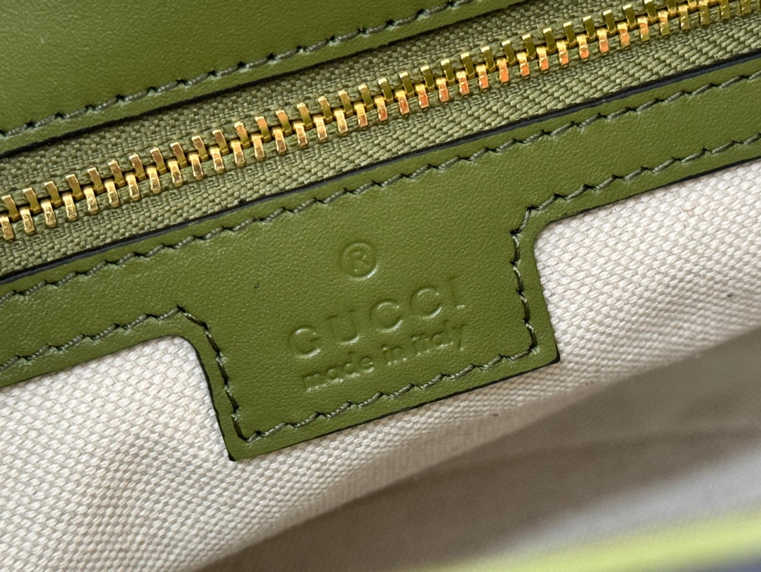 Gucci 73 Mini 20cm Bucket Bag Green Suede Leather 244449 mysite