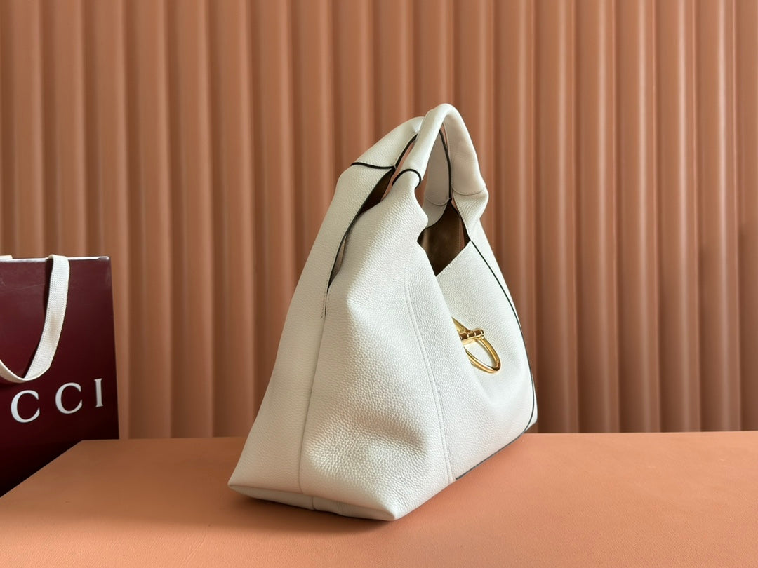 Gucci Softbit Shoulder Bag White Calfskin 248332 mysite