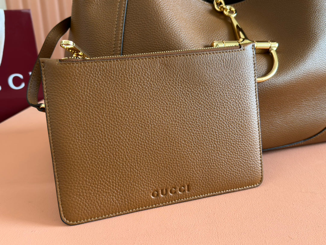 Gucci Softbit Shoulder Bag Brown Calfskin 248330 mysite