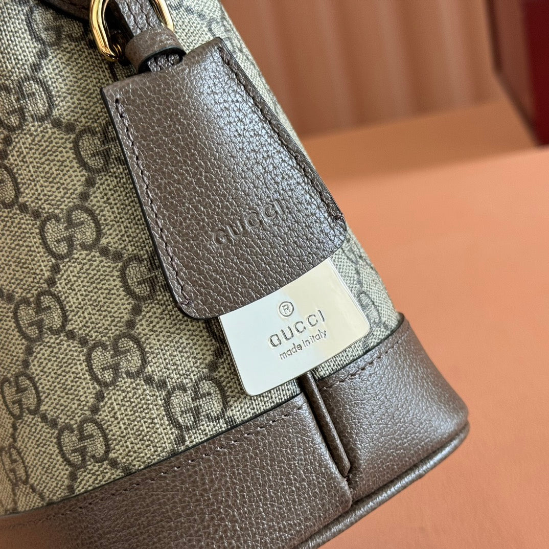 Gucci Ophidia 23cm Bag Ebony Brown Canvas Leather 248270 mysite