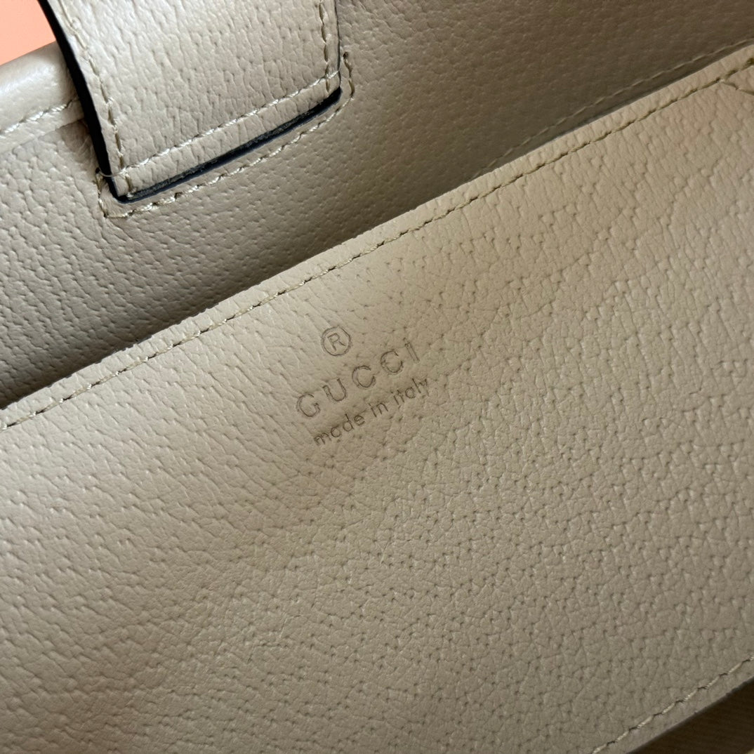 Gucci Ophidia 23cm Bag Beige White Canvas Leather 248271 mysite