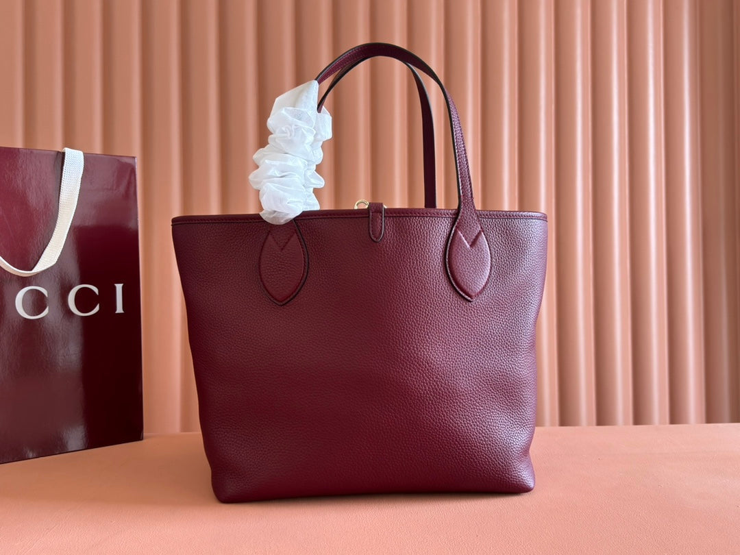 Gucci Totissima 30cm Tote Bag Rosso Ancora Red Calfskin 248125 mysite